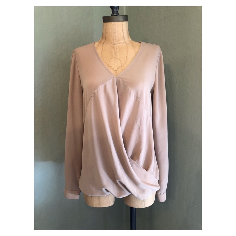 Ro & De Beige Blouse XS Nordstrom